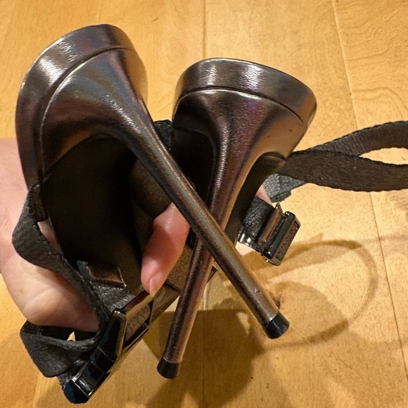 Steve Madden x Winnie Harlow Rum punch stiletto heel sandals 6.5 gray - Picture 5 of 9